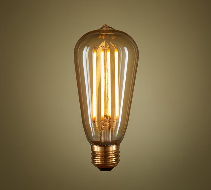 Led Teardrop Filament 40w Equivalent Light Bulb Pottery Barn