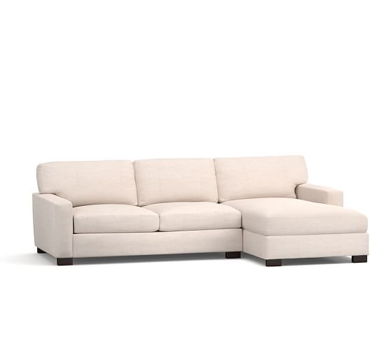 Turner Square Arm Upholstered Sofa With Chaise Sectional Pottery Barn Turner Square Arm Upholstered Sofa With Chaise Sectional