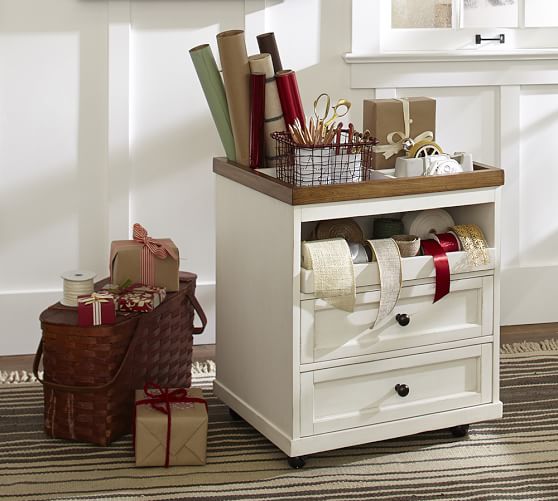 Whitney Wrapping Paper Cart Pottery Barn