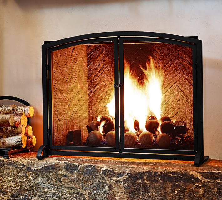 Pb Classic Fireplace Single Screen Pottery Barn