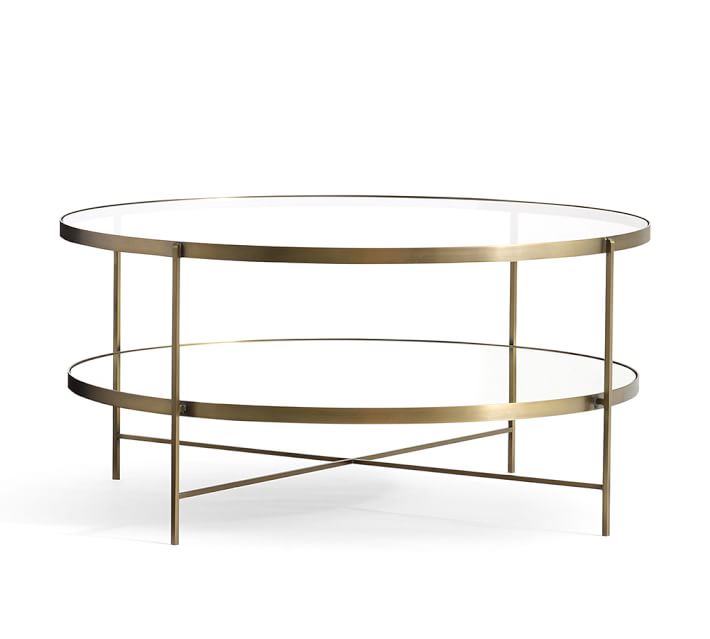Leona Round Coffee Table Pottery Barn