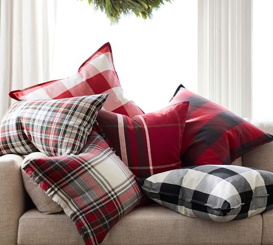 Denver Plaid Lumbar Pillow Cover Pottery Barn