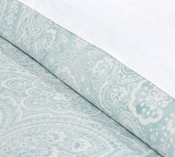 Vanessa Paisley Tencel™ Duvet Cover & Sham Blue Pottery Barn