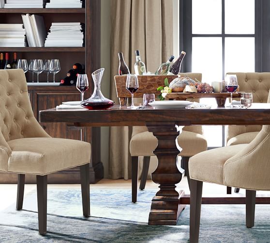 Banks Extending Dining Table, Alfresco Brown Pottery Barn