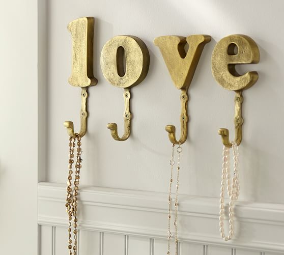 Brass Alphabet Hooks Pottery Barn