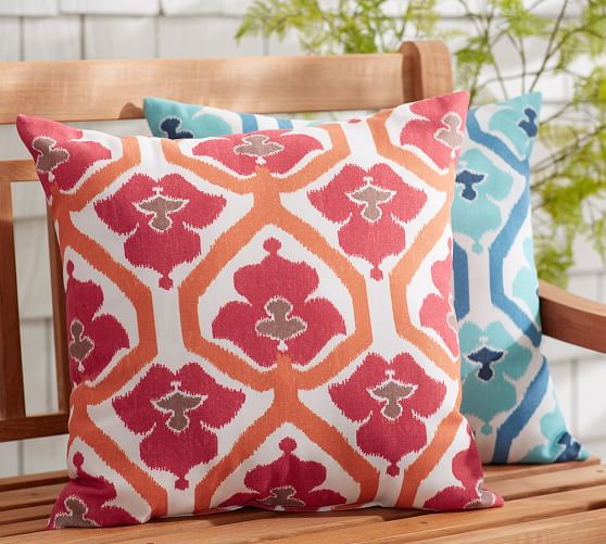 natalie print indoor outdoor pillow pottery barn