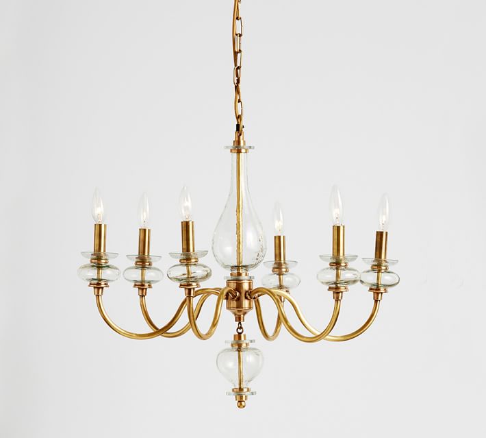 Jasmine Glass Chandelier Pottery Barn