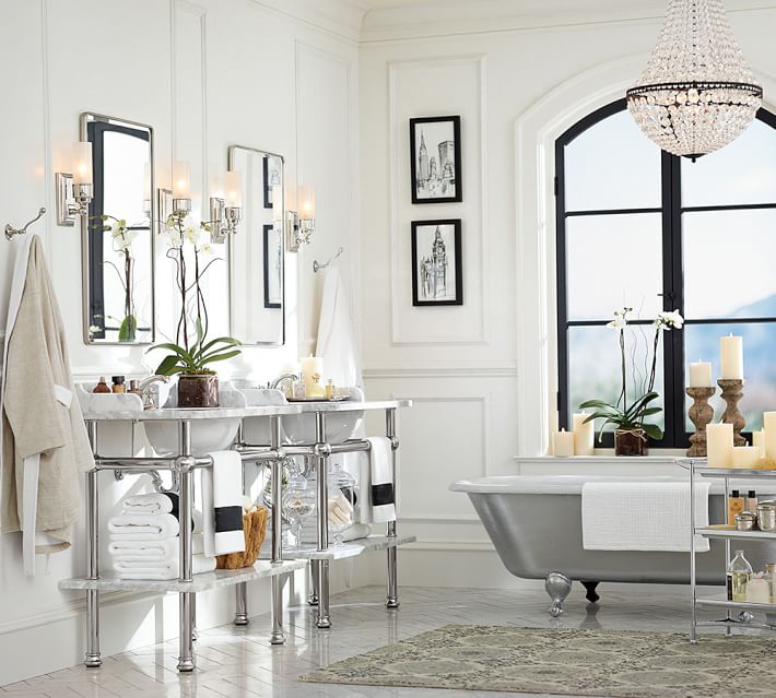 Mia Faceted Crystal Chandelier Pottery Barn