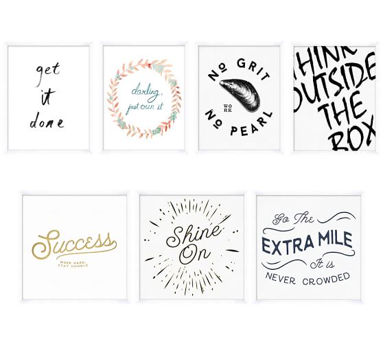 home office quotes framed art pottery barn
