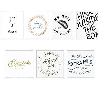 home office quotes framed art pottery barn