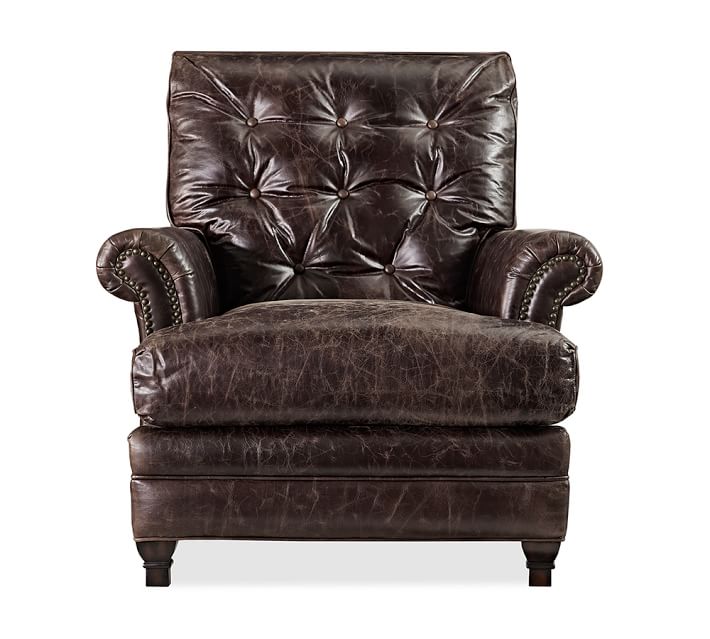 Patterson Leather Armchair Pottery Barn