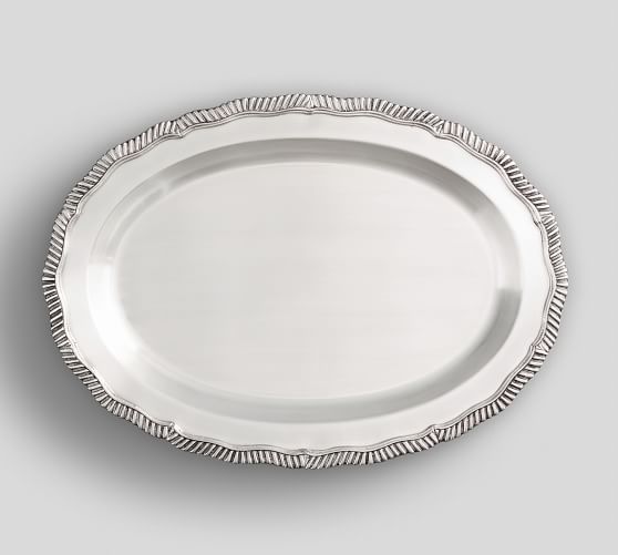 Antique Silver Oval Tray Pottery Barn