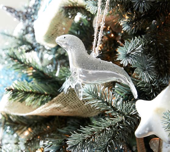 Glass Seal Ornament Pottery Barn