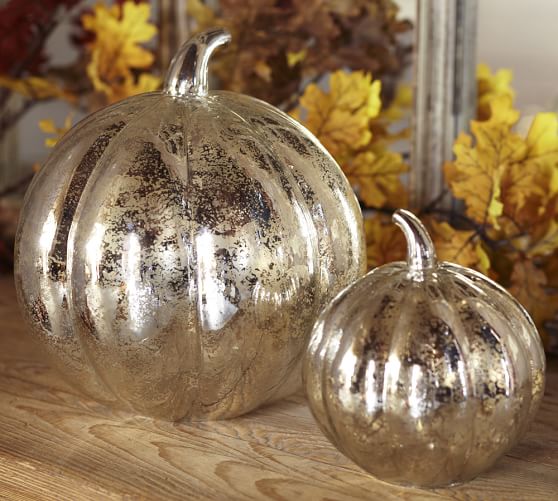Antique Mercury Glass Pumpkins Pottery Barn