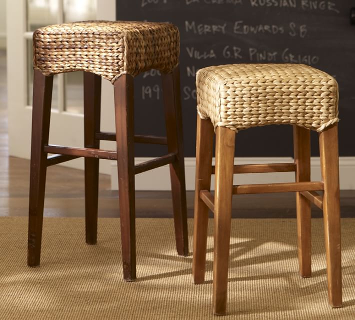 Seagrass Backless Barstool Pottery Barn