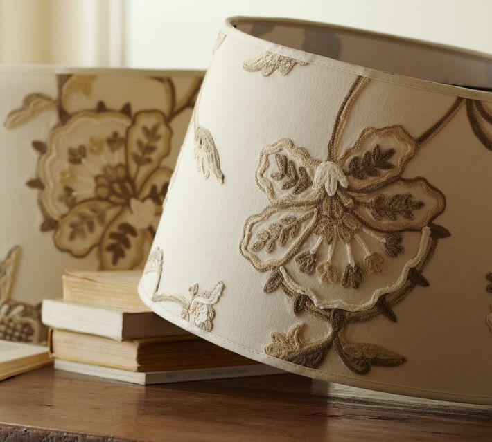Embroidered Lamp Shade Pottery Barn Design Ideas - Crewel Embroidered Lampshade Embroidered Lamp Shade Pottery Barn Design Ideas - Crewel Embroidered Lampshade