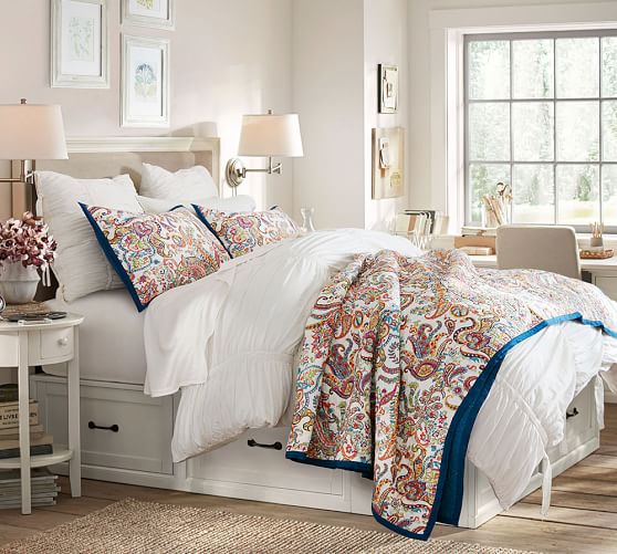 Stratton Storage Platform Bed with Drawers Bed & Dresser Set Pottery Barn