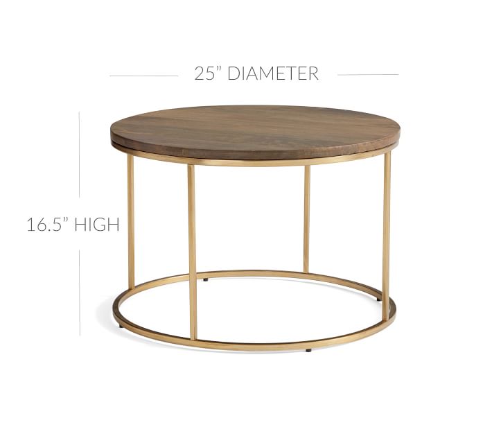 Delaney Round Coffee Table Pottery Barn