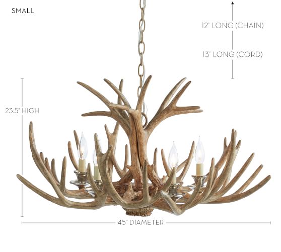 Faux Antler Chandelier Pottery Barn