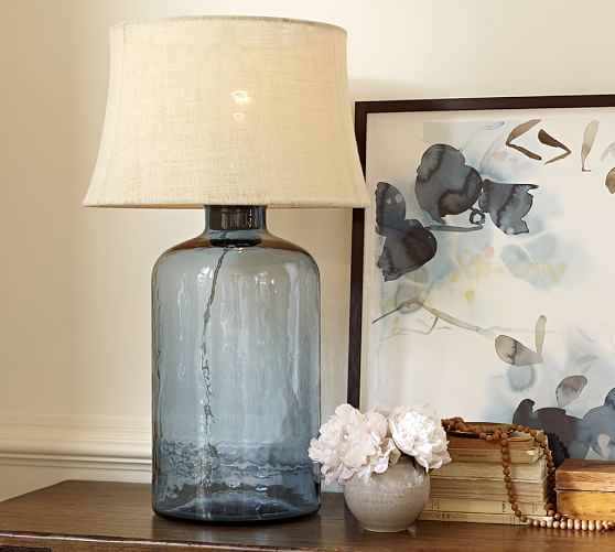 Clift Gl Table Lamp Base Light Blue Pottery Barn Clift Gl Table Lamp Base Light Blue