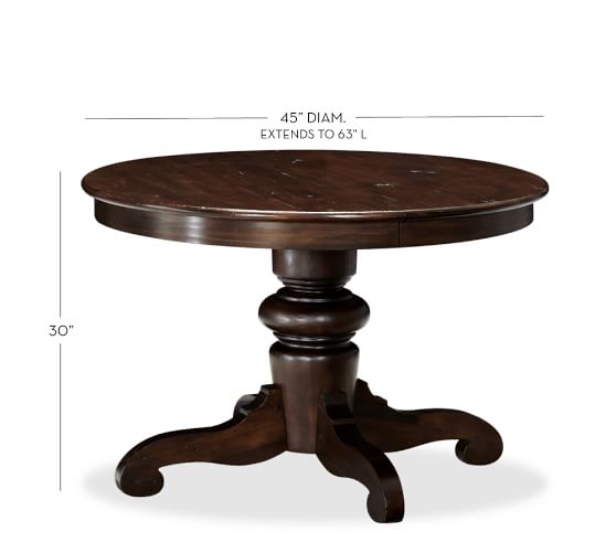 Tivoli Extending Pedestal Dining Table Pottery Barn