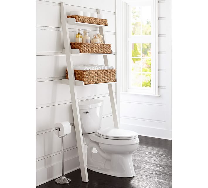 Ainsley Over The Toilet Ladder With Baskets Pottery Barn