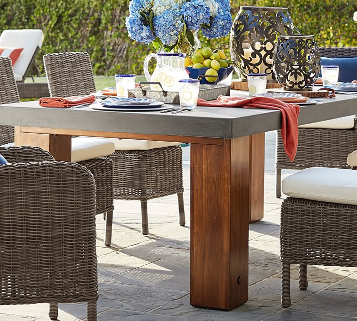 Abbott Chunky Leg Dining Table Pottery Barn
