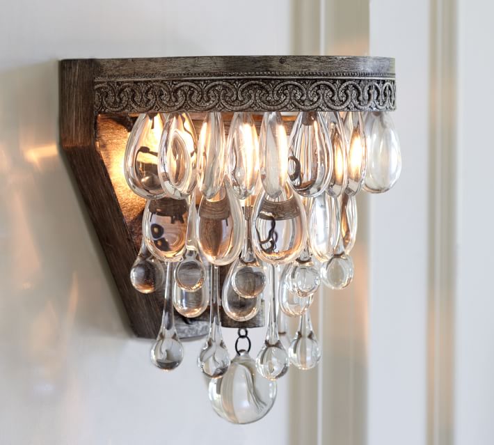 Clarissa Crystal Drop Sconce Pottery Barn