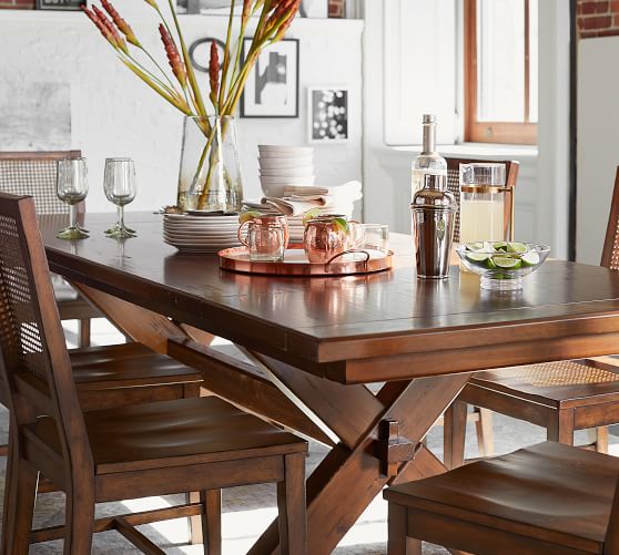 Toscana Extending Dining Table, Alfresco Brown Pottery Barn
