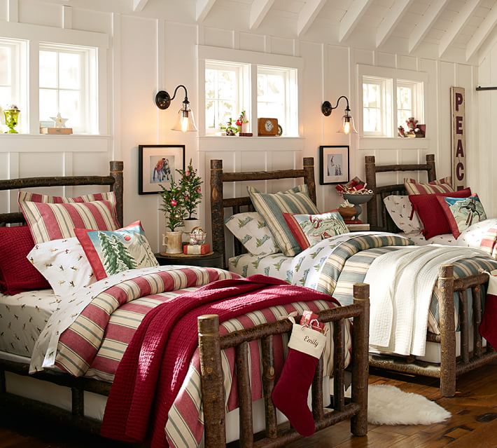 Skier Pillow Cover Pottery Barn