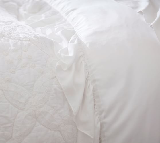 Tencel™ Ruffle Duvet Cover & Sham Pottery Barn