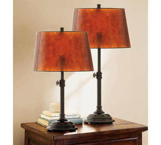 Mica Tapered Drum Lamp Shade Pottery Barn Amber