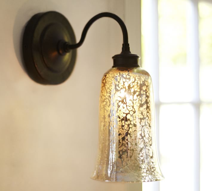 Brantley Antique Mercury Glass Sconce Pottery Barn