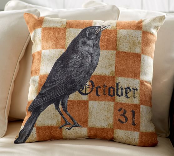 Halloween Crow IndoorOutdoor Pillow Pottery Barn Halloween Crow Indoor Outdoor Pillow C Halloween Crow Outdoor Pillow