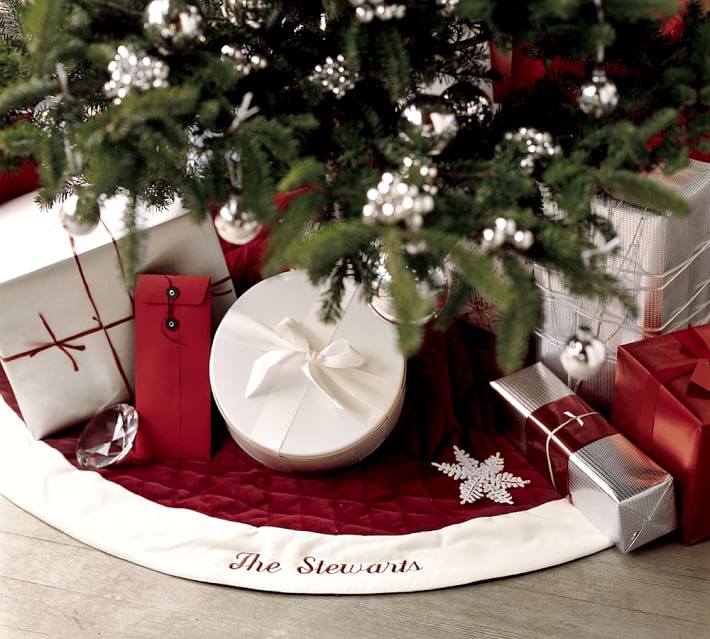 basic velvet tree skirts pottery barn christmas tree skirts 60 inch