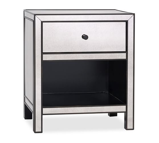 Marnie Mirrored Nightstand Pottery Barn