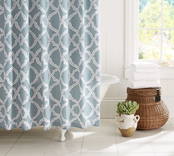 Kendra Trellis Shower Curtain Pottery Barn