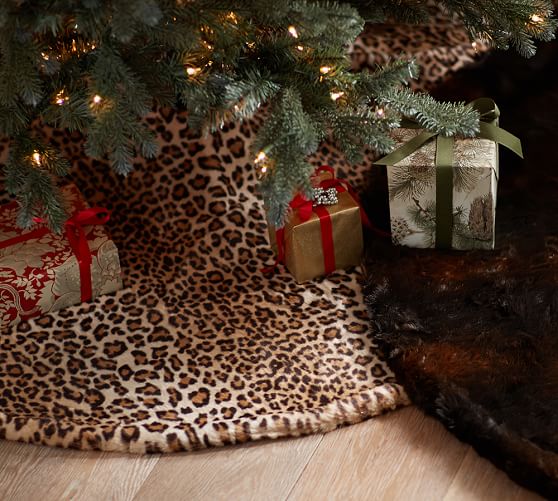 Pottery Barn Fur Tree Skirt 