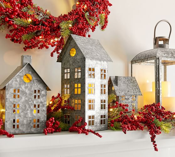 Metal Christmas Village 