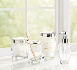 Bath Accessory Sets Pottery Barn Ultimate Bath Accessories Clear Gl