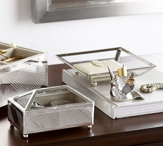 Conservatory Metal & Glass Jewelry Box Pottery Barn