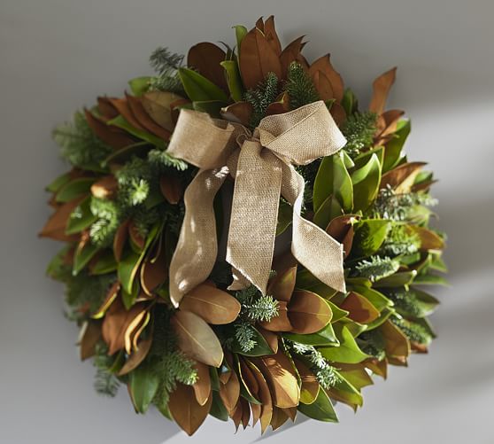 Live Magnolia Fir Wreath Pottery Barn