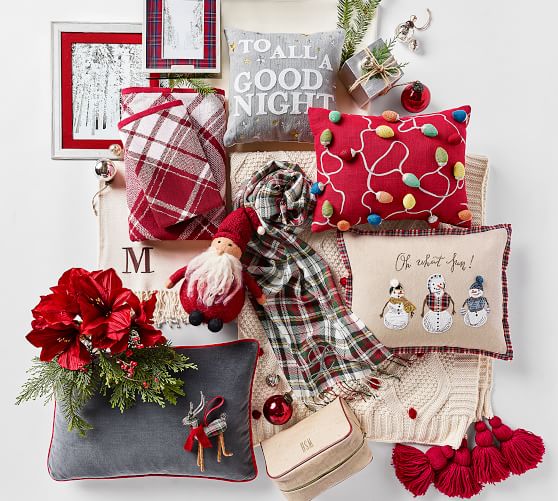 Monogram Velvet Contrast Pillow Cover Pottery Barn