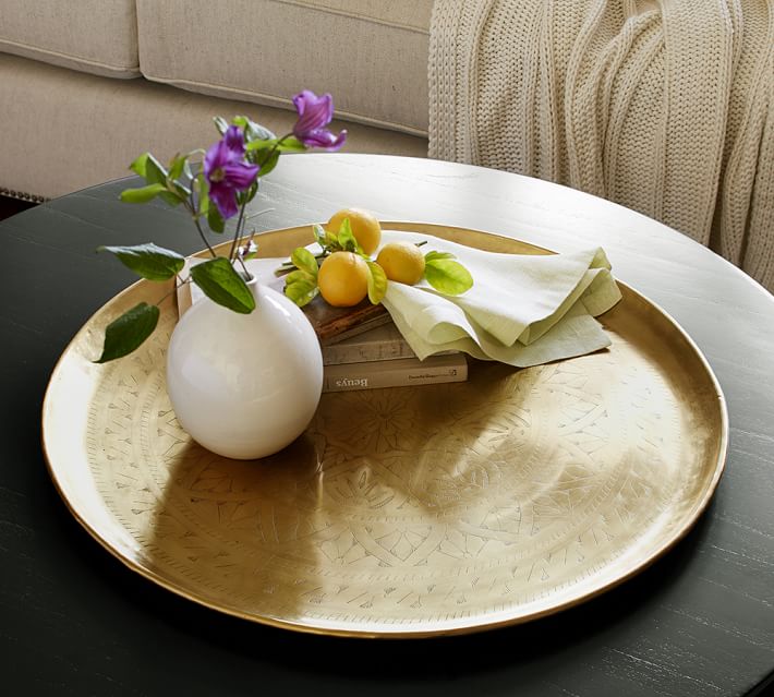 Etched Brass Tray Pottery Barn