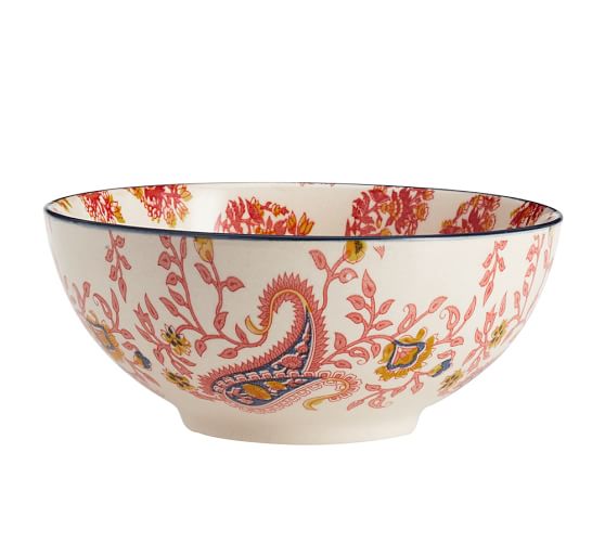 Block Print Bowl, Set of 4 Pottery Barn