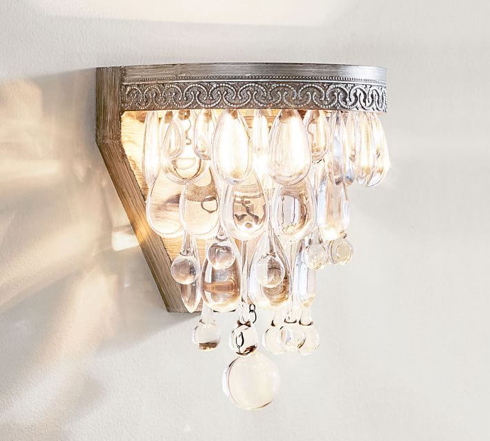 Clarissa Crystal Drop Sconce Pottery Barn