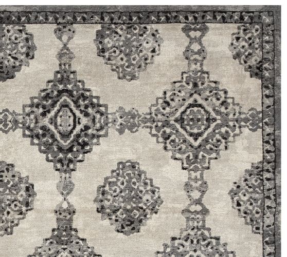 Karly Rug Ivory/Black Pottery Barn