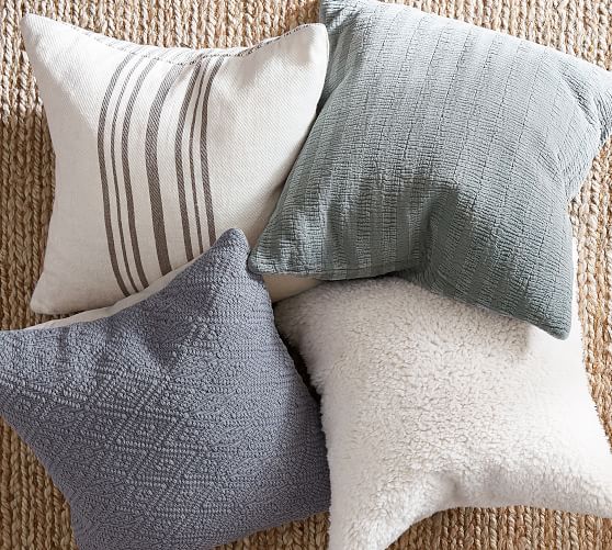 Washed Diamond Pillow Covers Pottery Barn
