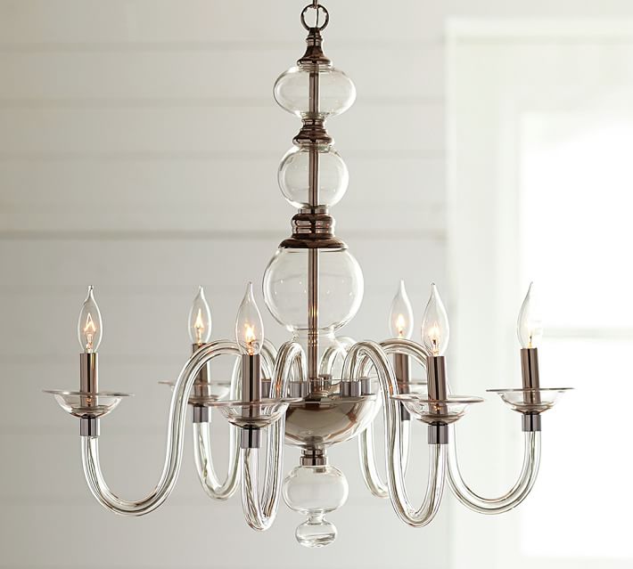 N Glass Chandelier Pottery Barn