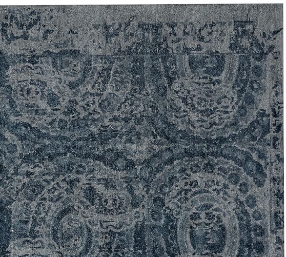 Bosworth Printed Wool Rug Blue Pottery Barn Scroll To Previous Item